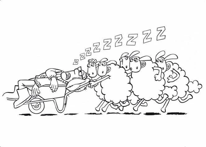 Koyun Shaun boyama sayfası – yaratıcılığı geliştirir, keyifli zaman
