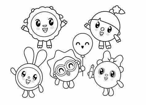 BabyRiki boyama sayfası – keyifli zaman, renkli çizimler