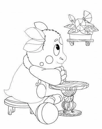 Luntik boyama sayfası – eğitici aktivite, yaratıcılık