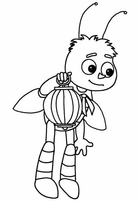 Luntik boyama sayfası – kolay boyama, eğitici aktivite
