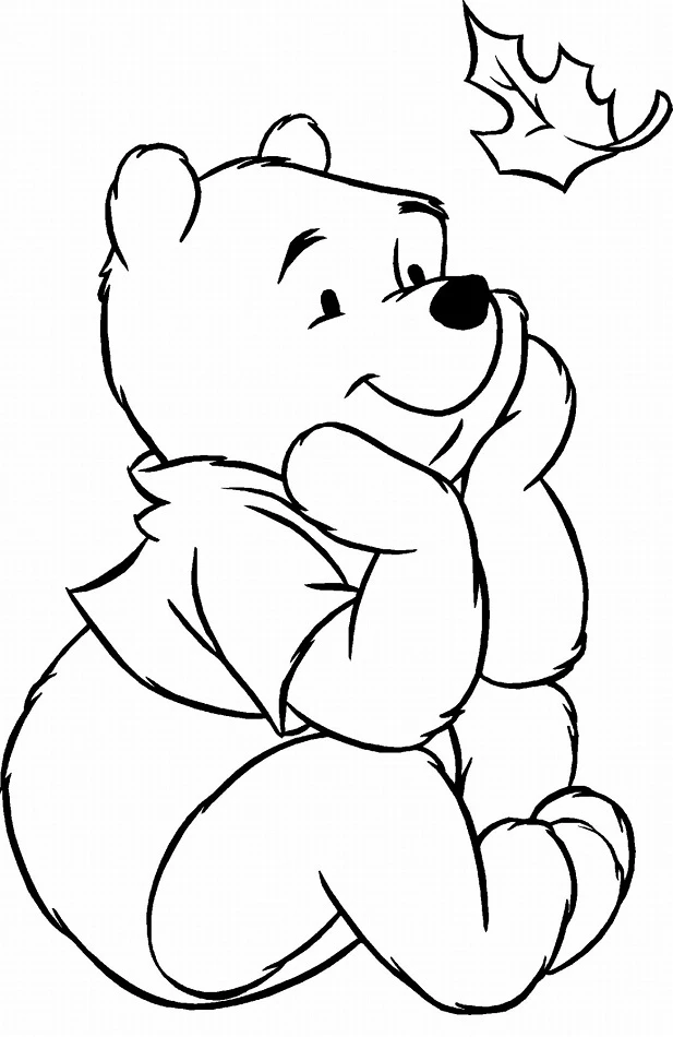 Ayı Winnie (Winnie-the-Pooh) boyama sayfası – ücretsiz yazdır, boyama etkinliği