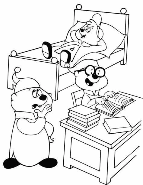 Alvin ve Sincaplar boyama sayfası – yaratıcılığı geliştirir, keyifli zaman