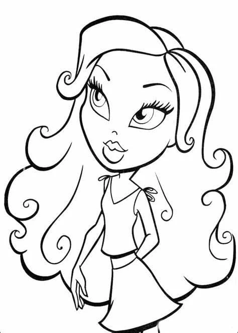 Bratz boyama sayfası – çocuk aktivitesi, PDF indir