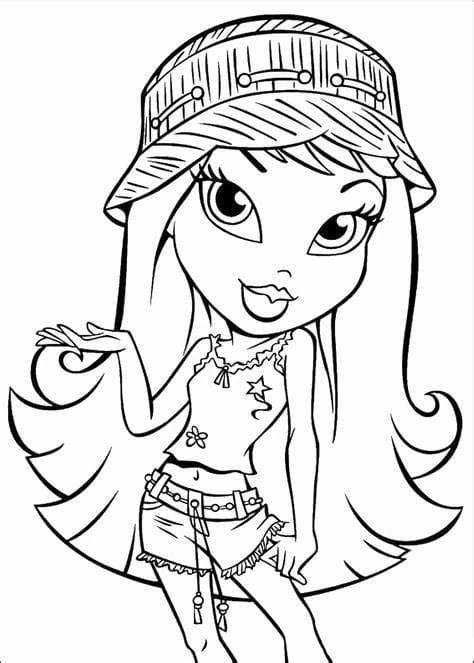 Bratz boyama sayfası – renkli çizimler, okul öncesi