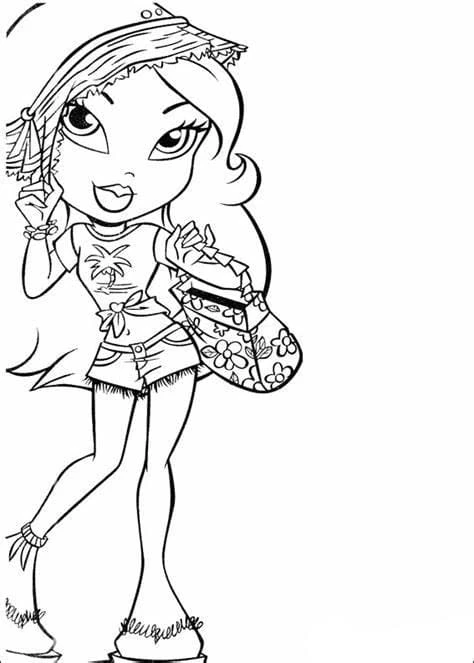 Bratz boyama sayfası – kolay boyama, eğitici aktivite