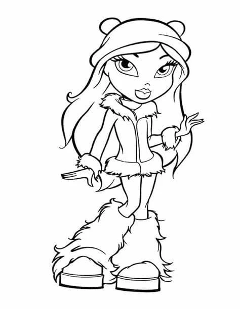 Bratz boyama sayfası – okul öncesi, evde etkinlik