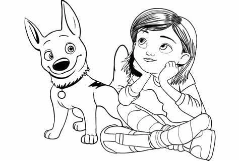 Bolt boyama sayfası #5 – renkli çizimler, dikkat ve odaklanma geliştirir