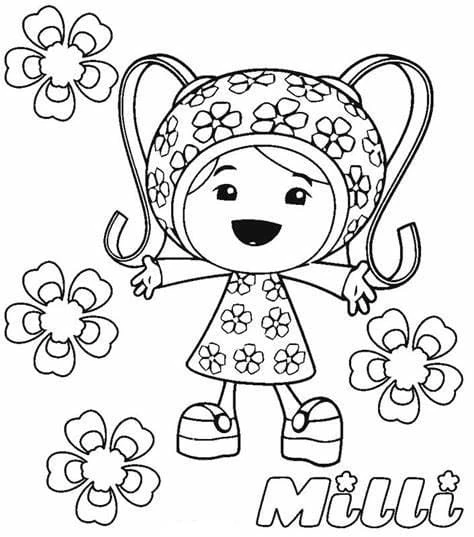 Takım Umizoomi boyama sayfası – keyifli zaman, renkli çizimler