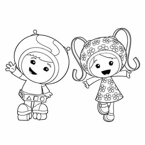 Takım Umizoomi boyama sayfası – yaratıcılık, eğlenceli etkinlik