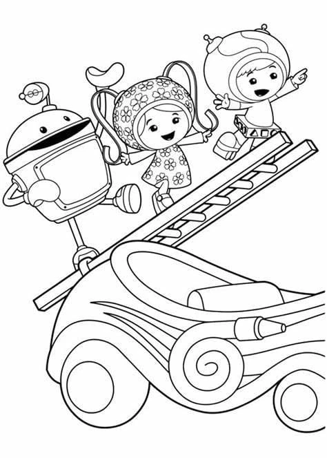 Takım Umizoomi boyama sayfası – çocuklar için, çizgi film temalı
