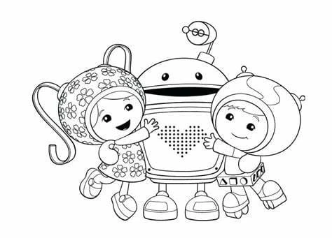 Takım Umizoomi boyama sayfası – kolay boyama, eğitici aktivite