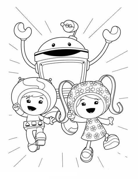 Takım Umizoomi boyama sayfası – eğlenceli etkinlik, el becerilerini geliştirir