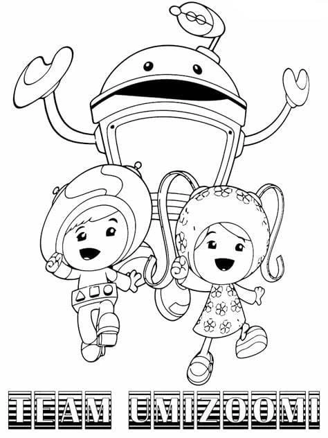 Takım Umizoomi boyama sayfası – okul öncesi, evde etkinlik