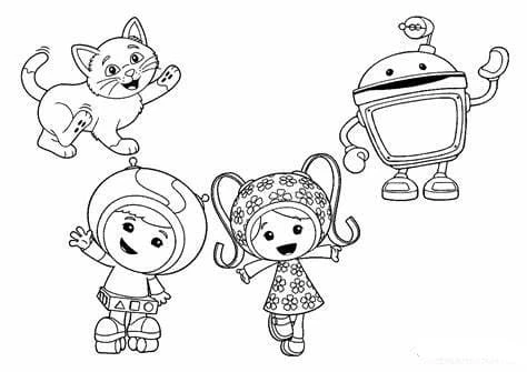 Takım Umizoomi boyama sayfası – boyama etkinliği, çocuk aktivitesi