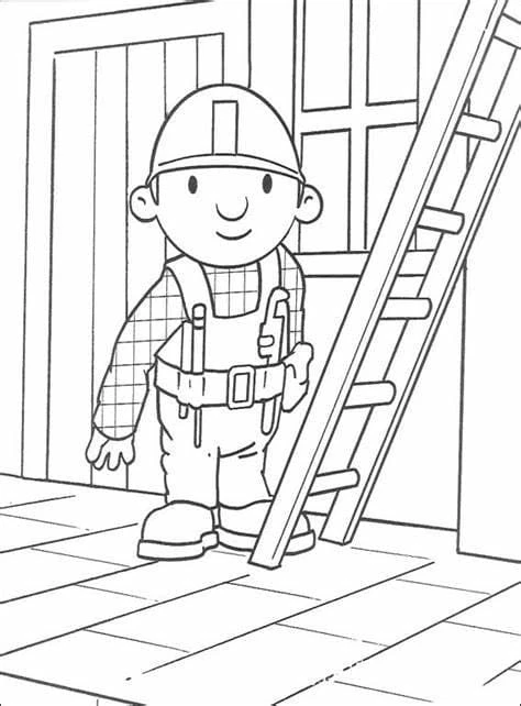 Bob Usta boyama sayfası – boyama çalışması, yaratıcılığı geliştirir