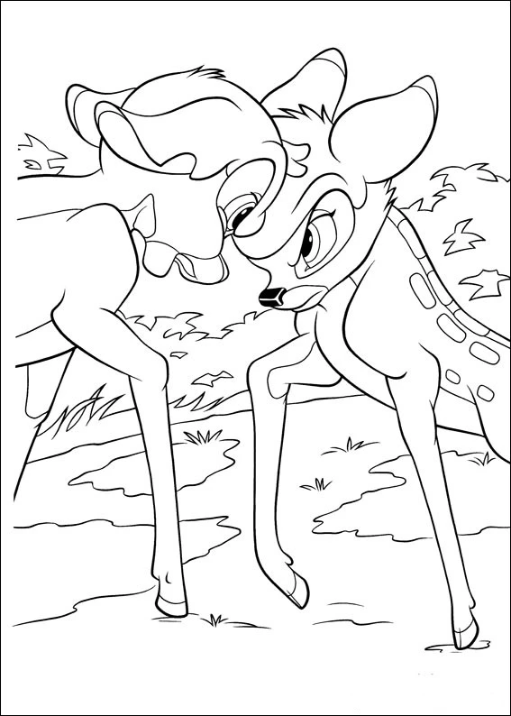 Bambi 2 boyama sayfası – okul öncesi, evde etkinlik