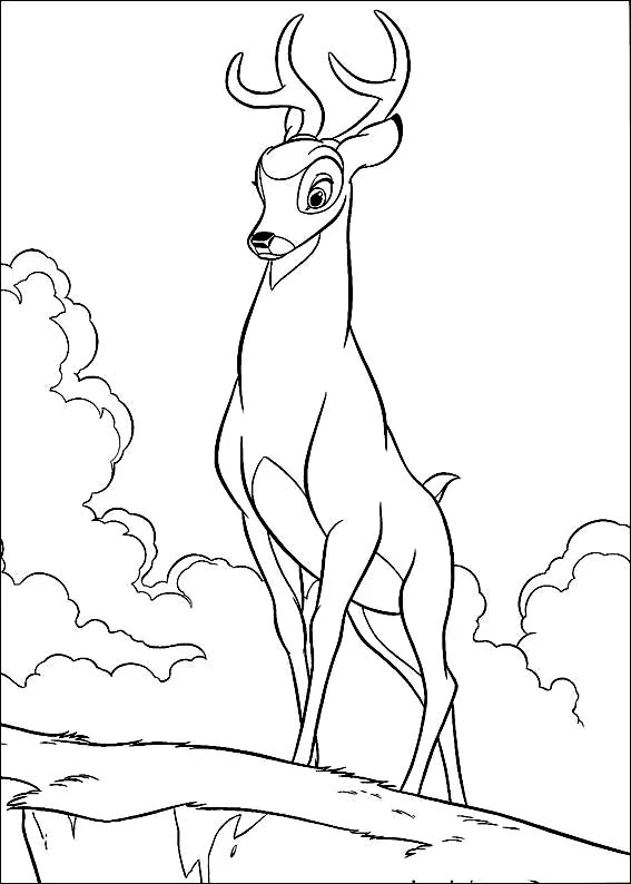 Bambi 2 boyama sayfası – çocuklar için, çizgi film temalı
