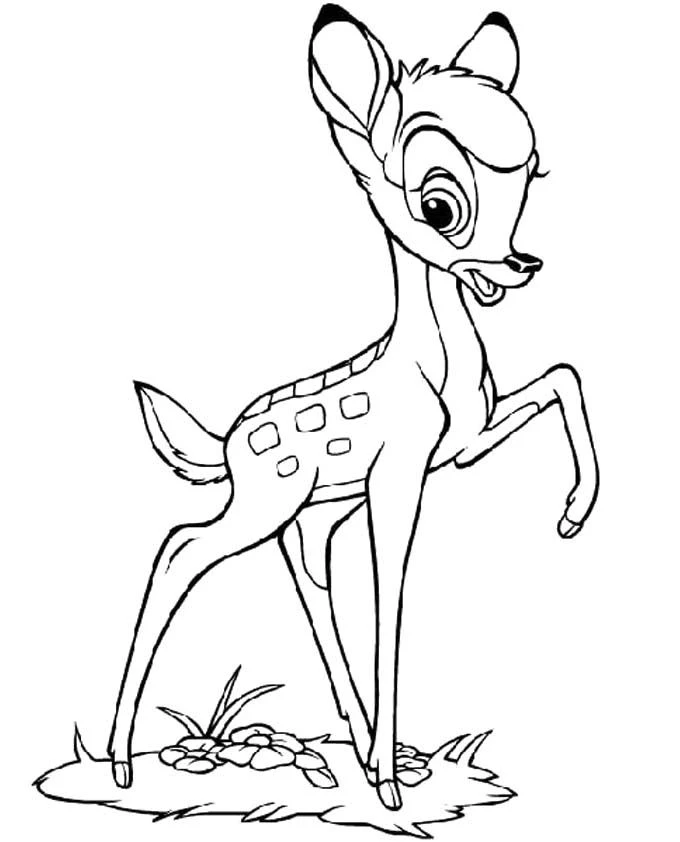 Bambi 2 boyama sayfası – eğlenceli etkinlik, el becerilerini geliştirir