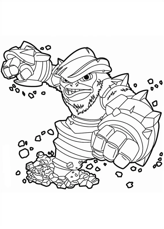 Skylanders boyama sayfası – renkli çizimler, okul öncesi