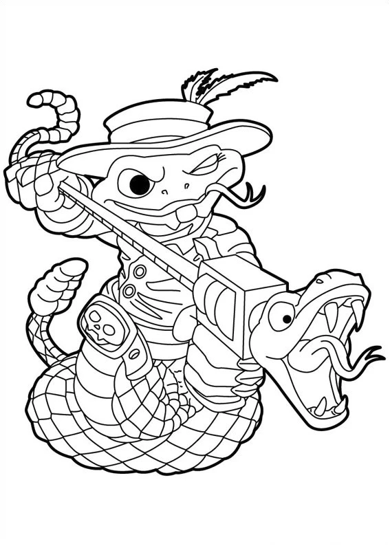 Skylanders boyama sayfası – kolay boyama, eğitici aktivite