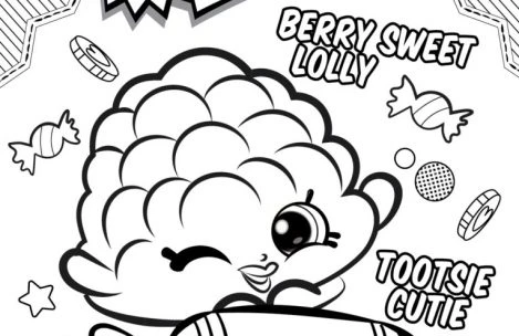 Shopkins boyama sayfası – eğitici aktivite, yaratıcılık