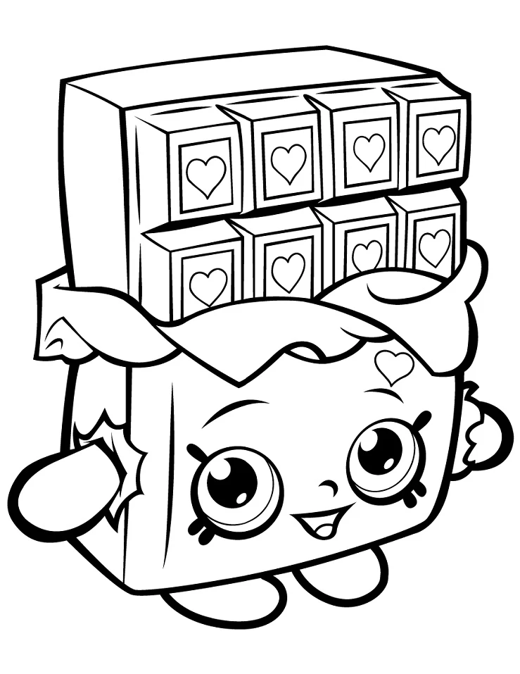 Shopkins boyama sayfası – boyama çalışması, yaratıcılığı geliştirir