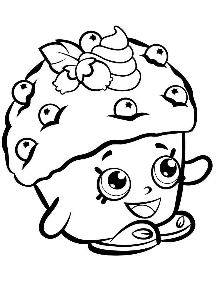 Shopkins boyama sayfası – çocuklar için, çizgi film temalı