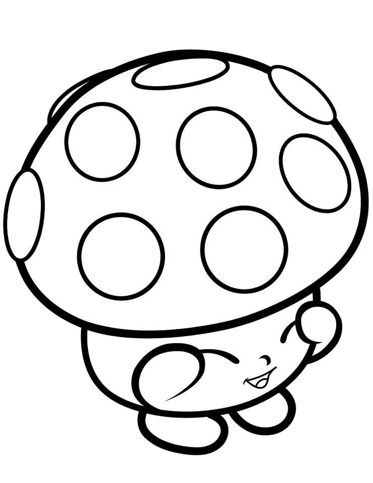 Shopkins boyama sayfası – kolay boyama, eğitici aktivite
