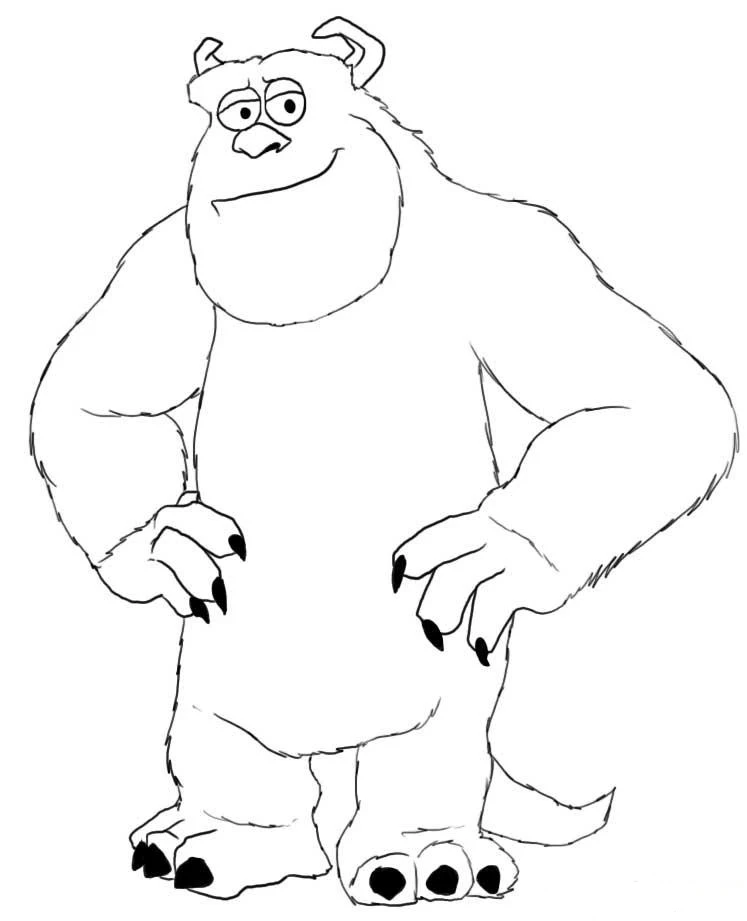 Monsters Inc. boyama sayfası – yaratıcılık, eğlenceli etkinlik