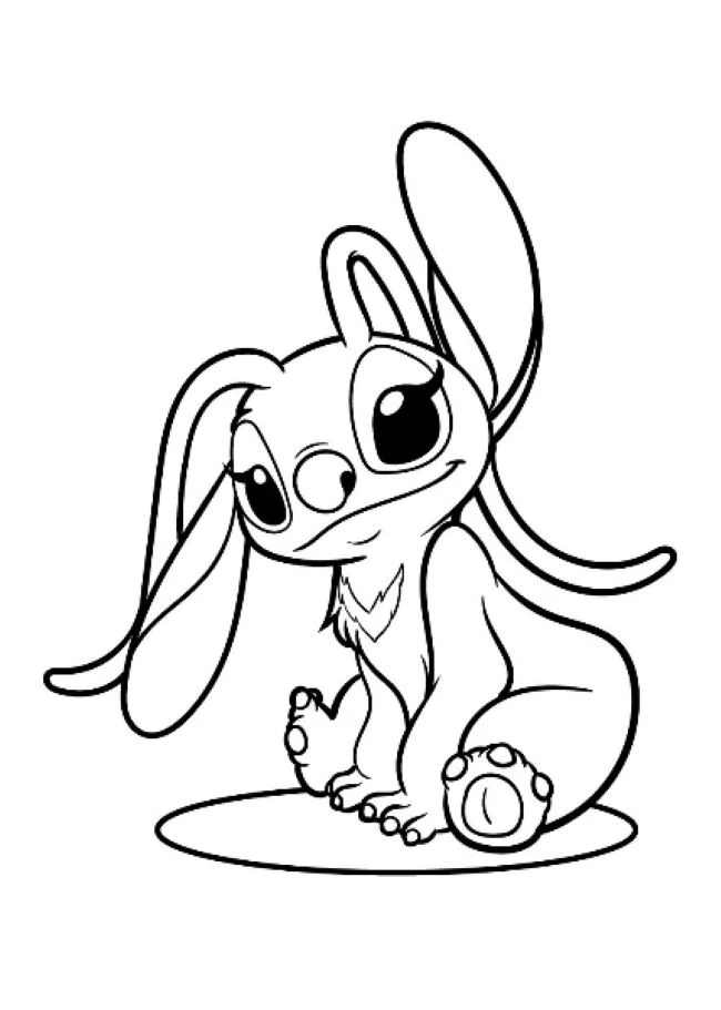 Lilo ve Stitch boyama sayfası – kolay boyama, eğitici aktivite