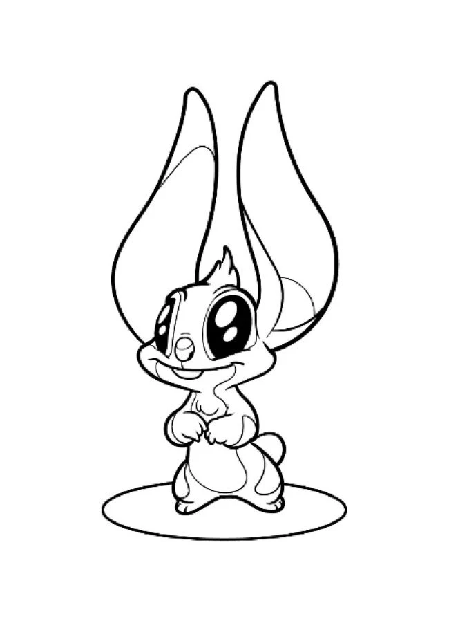 Lilo ve Stitch boyama sayfası – eğitici aktivite, yaratıcılık
