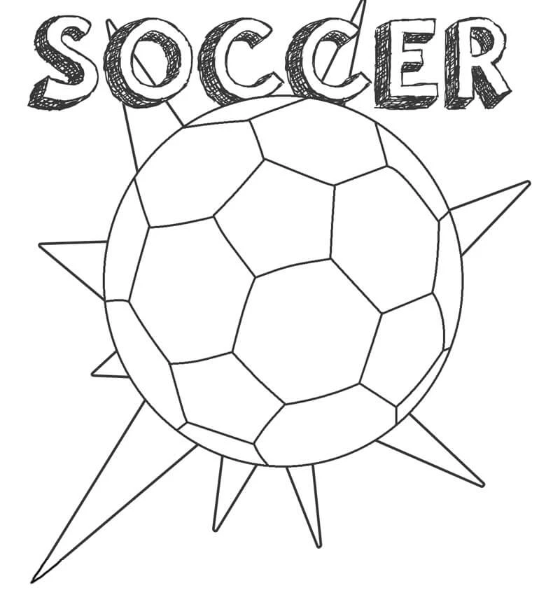 Futbol boyama sayfası – okul öncesi, evde etkinlik