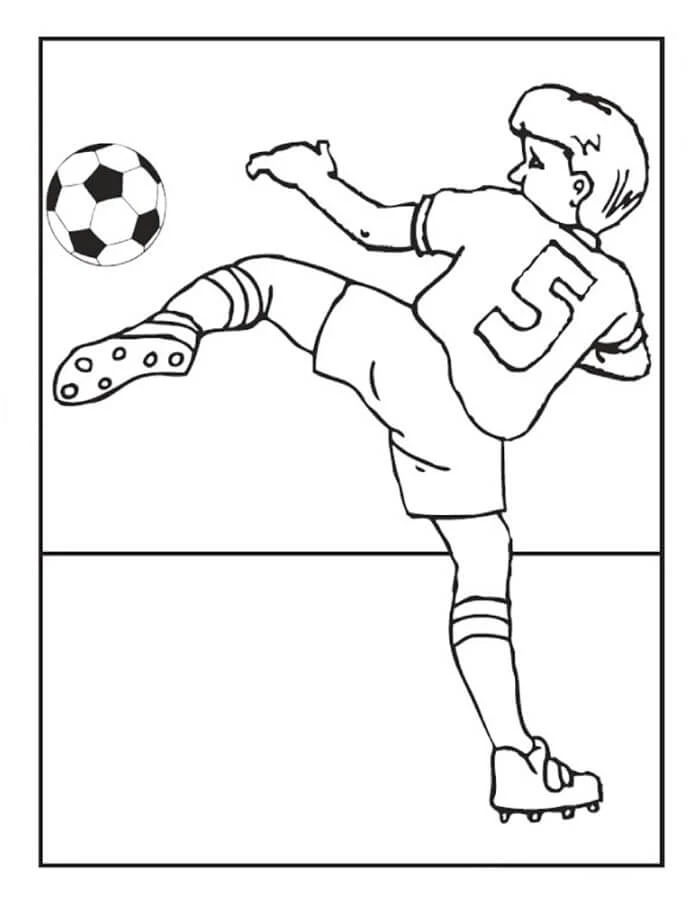 Futbol boyama sayfası – boyama etkinliği, çocuk aktivitesi