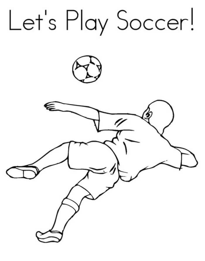 Futbol boyama sayfası – sevimli karakter, sanatsal çalışma