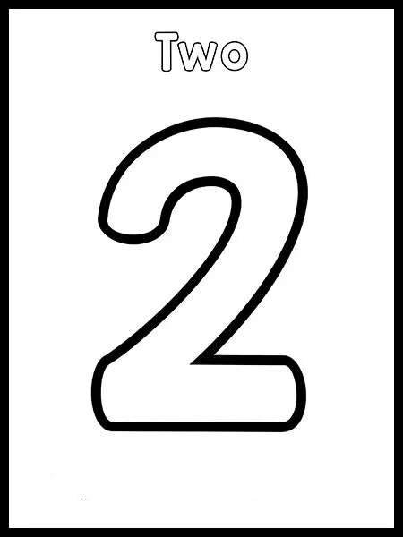 2 Rakamı (İki) Boyama