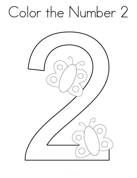2 Rakamı (İki) Boyama