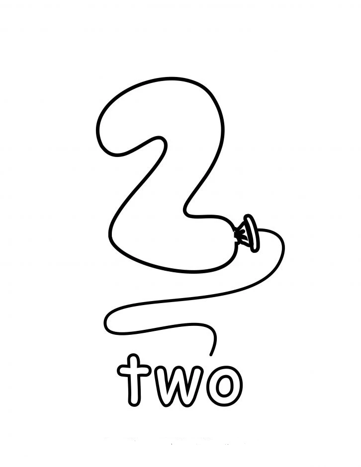 2 Rakamı (İki) Boyama