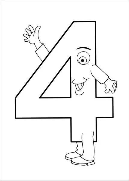 4 Rakamı (Dört) Boyama