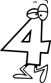 4 Rakamı (Dört) Boyama