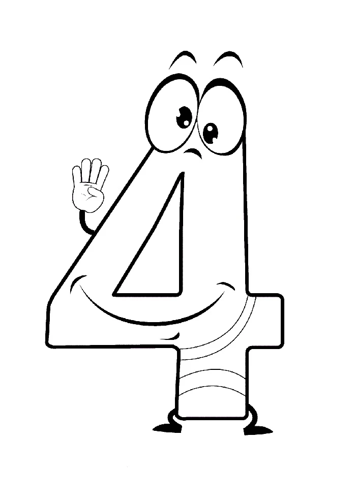 4 Rakamı (Dört) Boyama