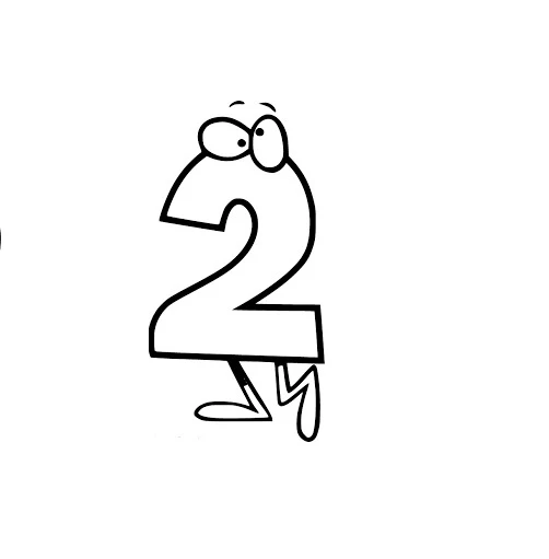 2 Rakamı (İki) Boyama
