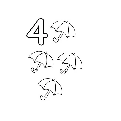 4 Rakamı (Dört) Boyama