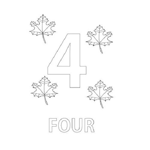 4 Rakamı (Dört) Boyama