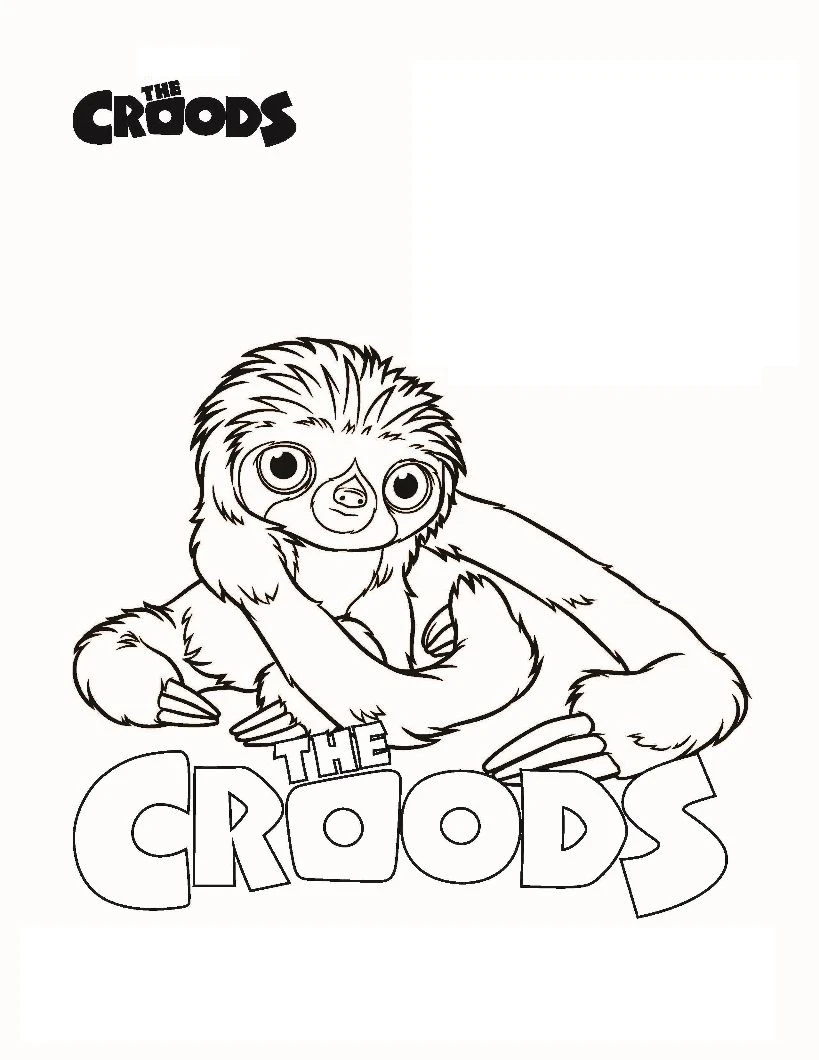 Crood’lar boyama sayfası – çizgi film temalı, basit çizim