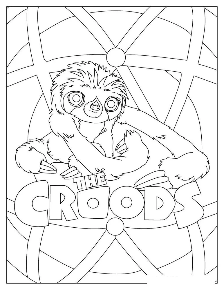 Crood’lar boyama sayfası – eğitici aktivite, yaratıcılık