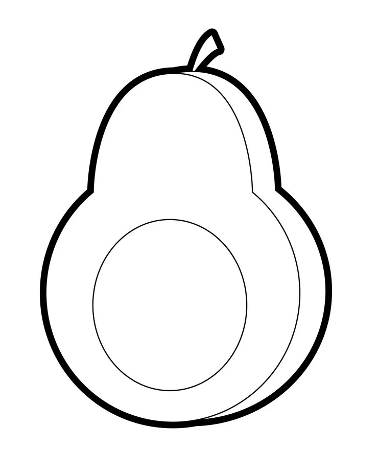 Avokado boyama sayfası – PDF indir, sevimli karakter