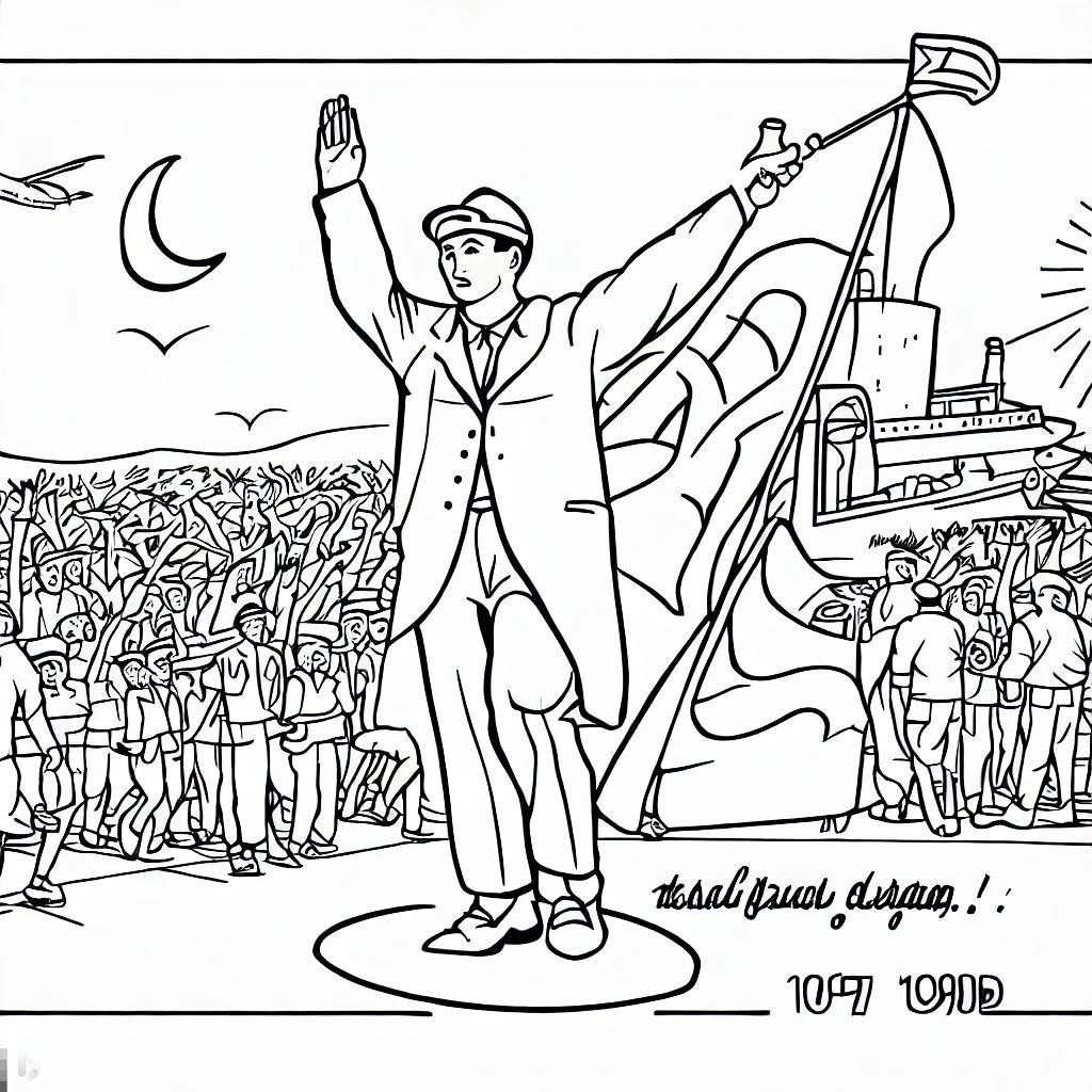 19 Mayıs Atatürk'ü Anma, Gençlik ve Spor Bayramı Boyama