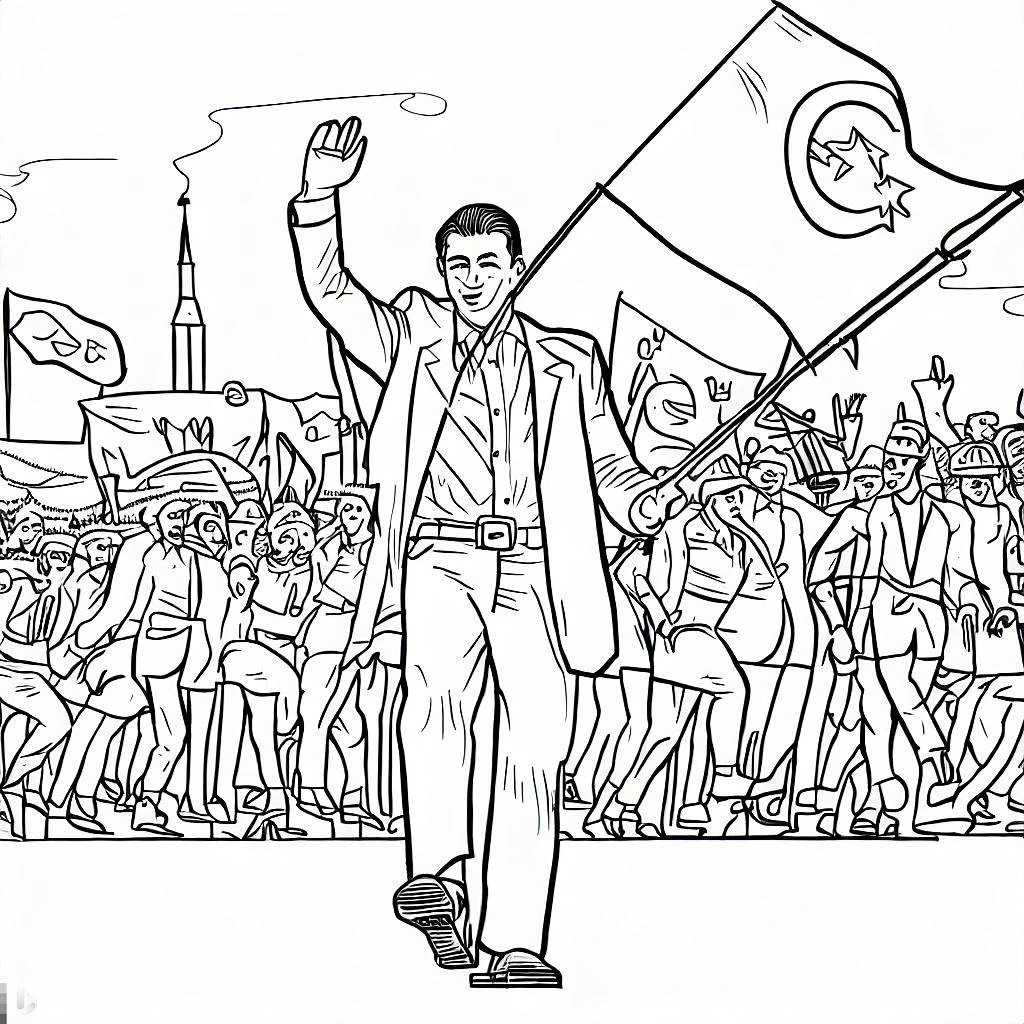 19 Mayıs Atatürk'ü Anma, Gençlik ve Spor Bayramı Boyama