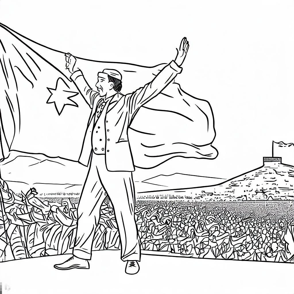 19 Mayıs Atatürk'ü Anma, Gençlik ve Spor Bayramı Boyama