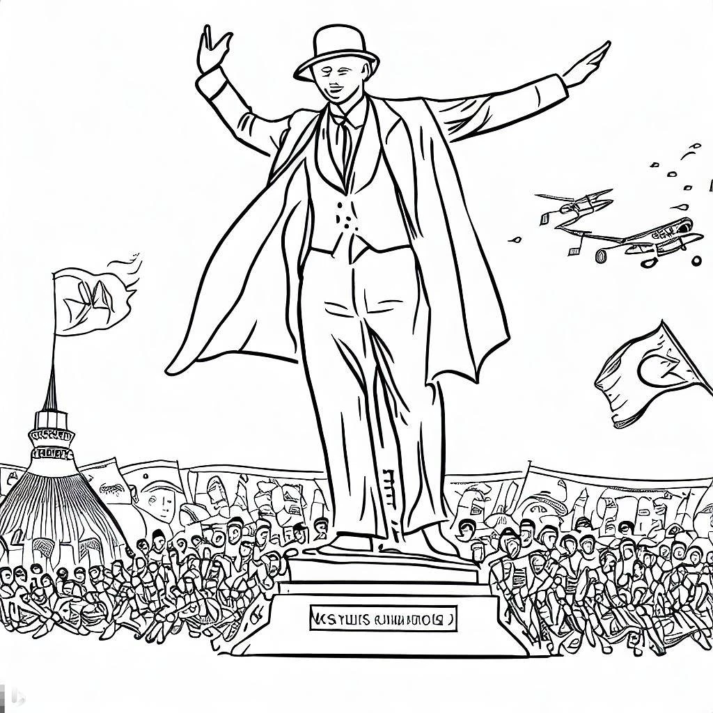 19 Mayıs Atatürk'ü Anma, Gençlik ve Spor Bayramı Boyama